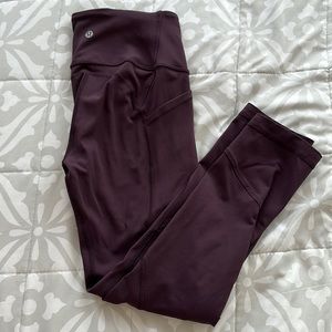 Lululemon ankle length leggings with pocket